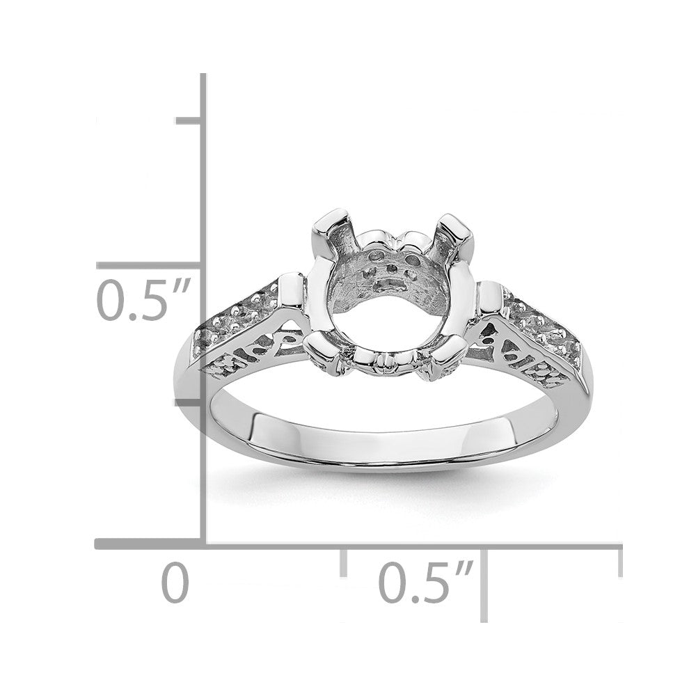 10k White Gold Ladies Ring Mounting