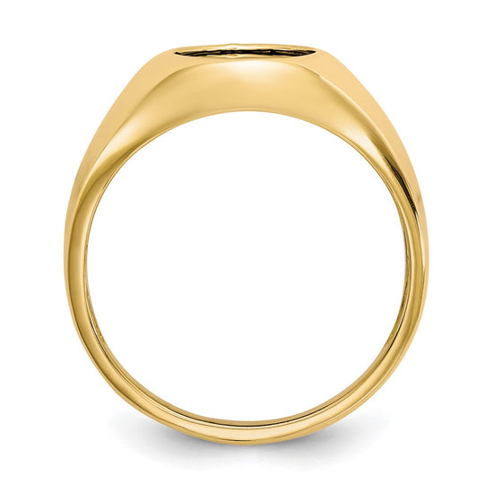 10k Mens 12x10mm Oval Onyx Ring