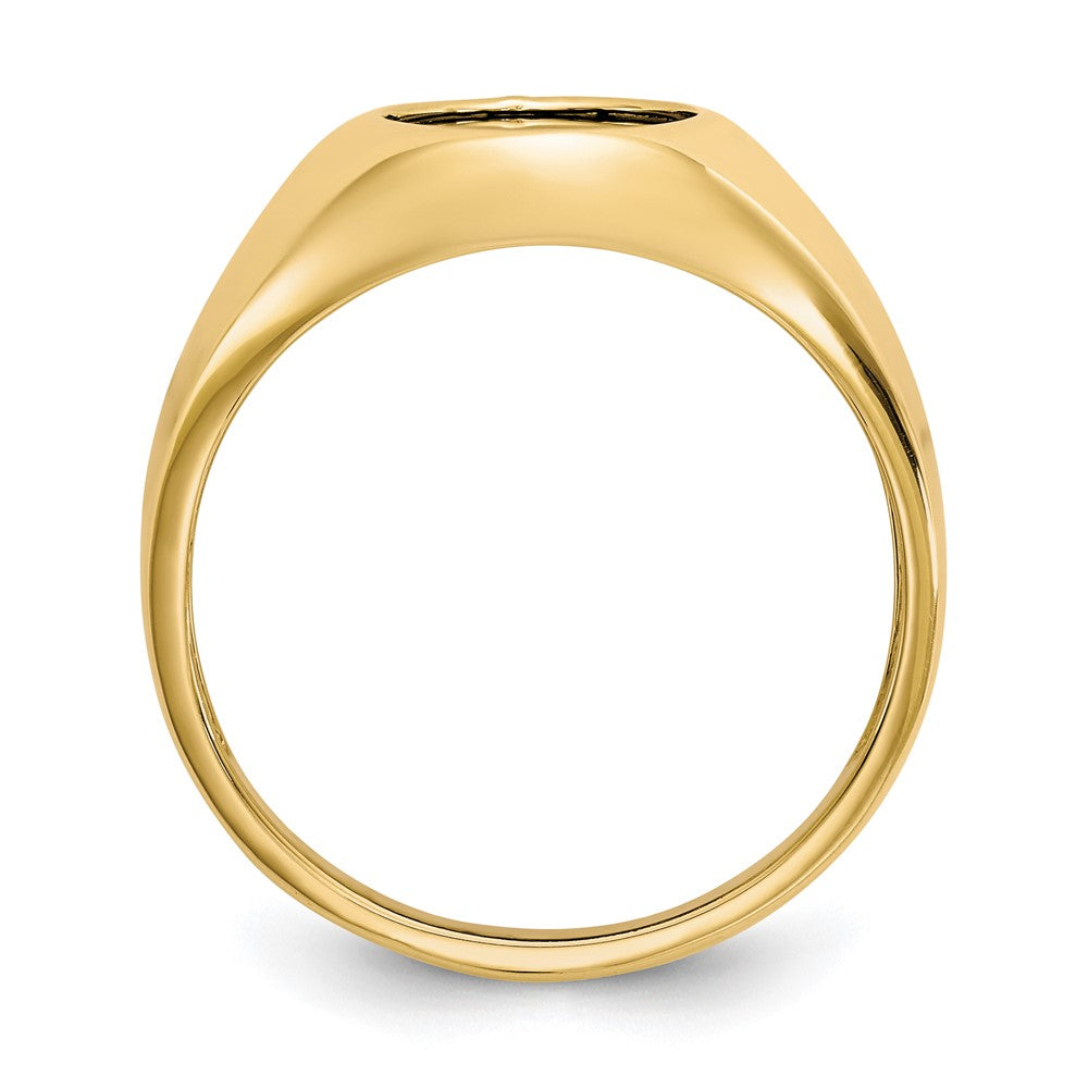 10k Mens 12x10mm Oval Onyx Ring