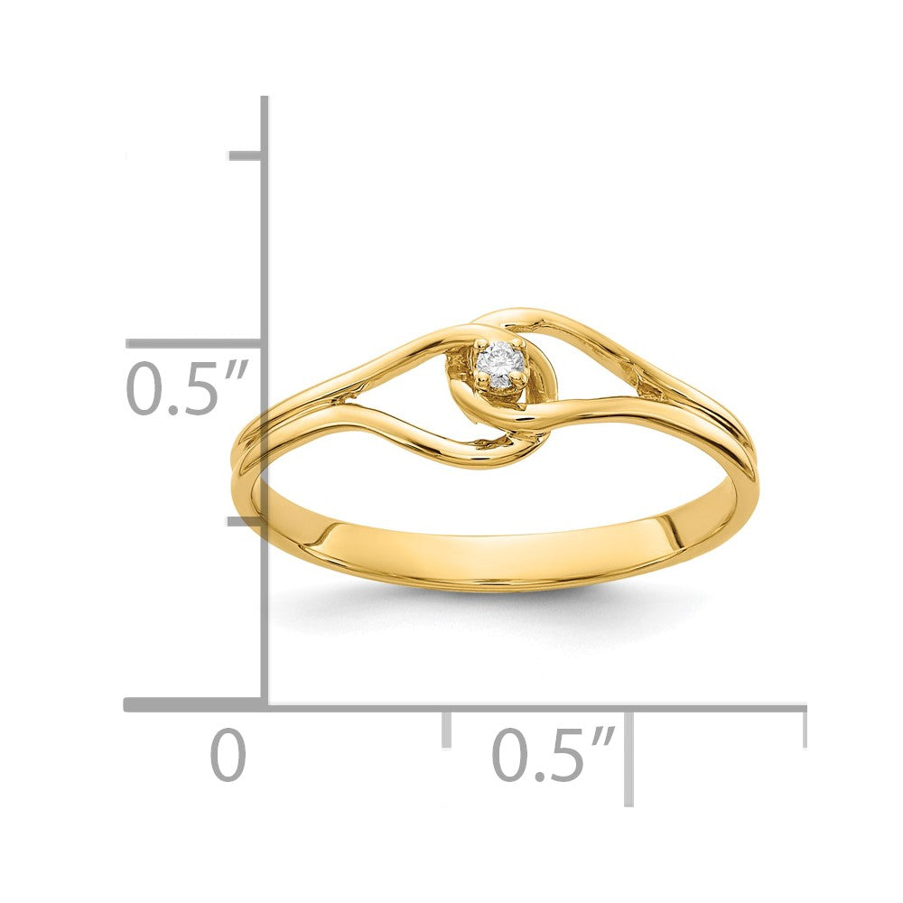 Gold Polished Diamond Ring