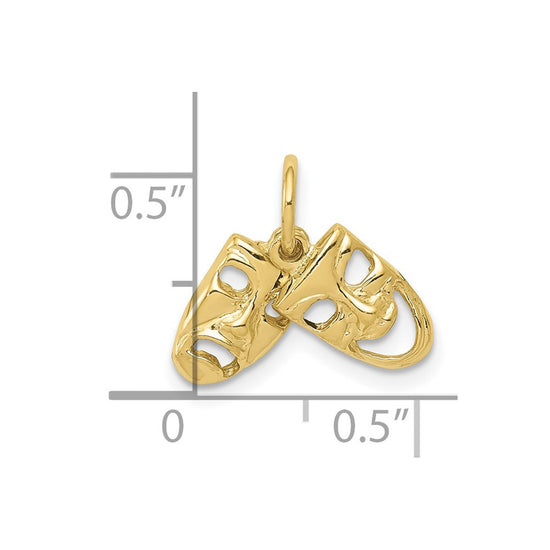 Gold Comedy/Tragedy Charm