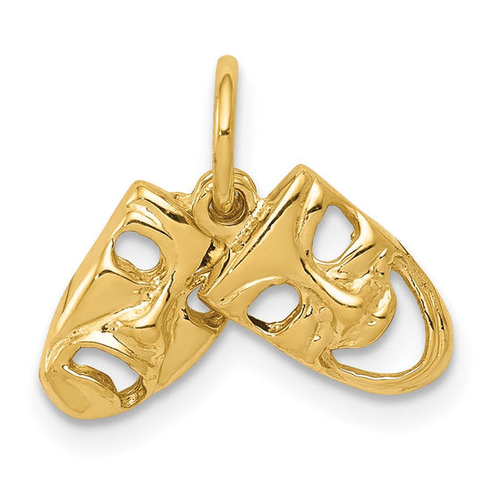 Gold Comedy/Tragedy Charm