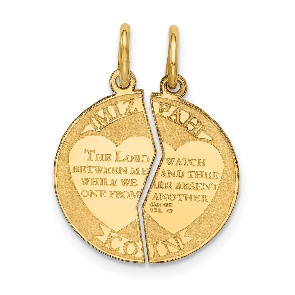 Gold Mizpah Pendants