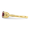10K Gemstone and Diamond Ring