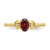 10K Gemstone and Diamond Ring