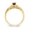 10K Gemstone and Diamond Ring