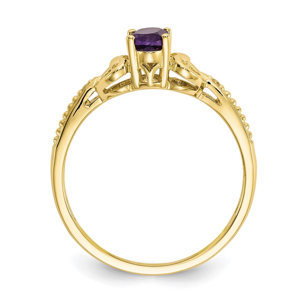 10K Gemstone and Diamond Ring