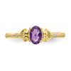 10K Gemstone and Diamond Ring