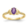 10K Gemstone and Diamond Ring