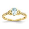 10K Gemstone and Diamond Ring