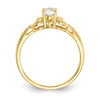 10K Gemstone and Diamond Ring