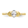 10K Gemstone and Diamond Ring