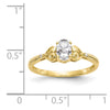 10K Gemstone and Diamond Ring