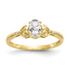 10K Gemstone and Diamond Ring
