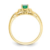 10K Gemstone and Diamond Ring