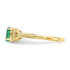 10K Gemstone and Diamond Ring