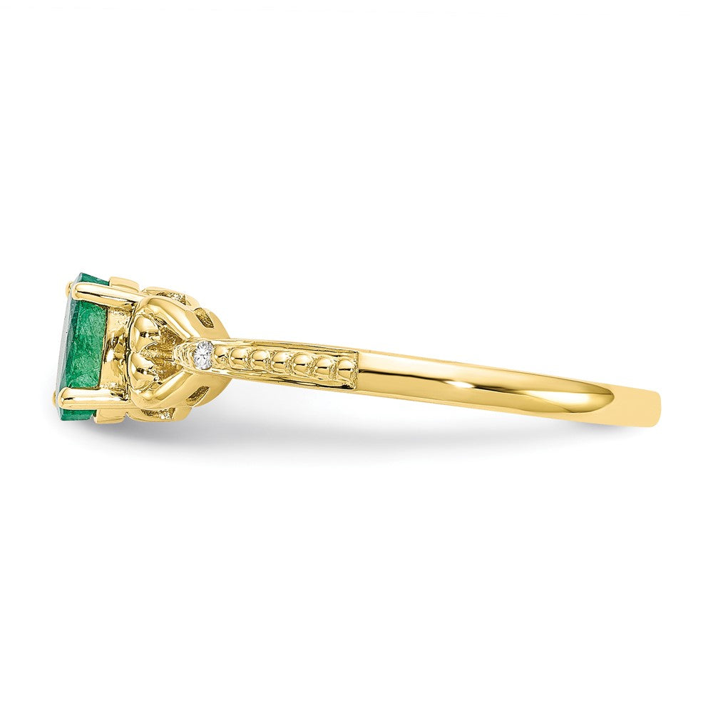 10K Gemstone and Diamond Ring