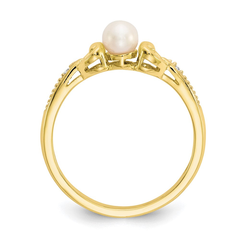 10K Gemstone and Diamond Ring