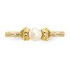 10K Gemstone and Diamond Ring