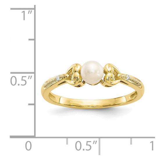 10K Gemstone and Diamond Ring