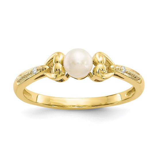 10K Gemstone and Diamond Ring