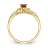 10K Gemstone and Diamond Ring