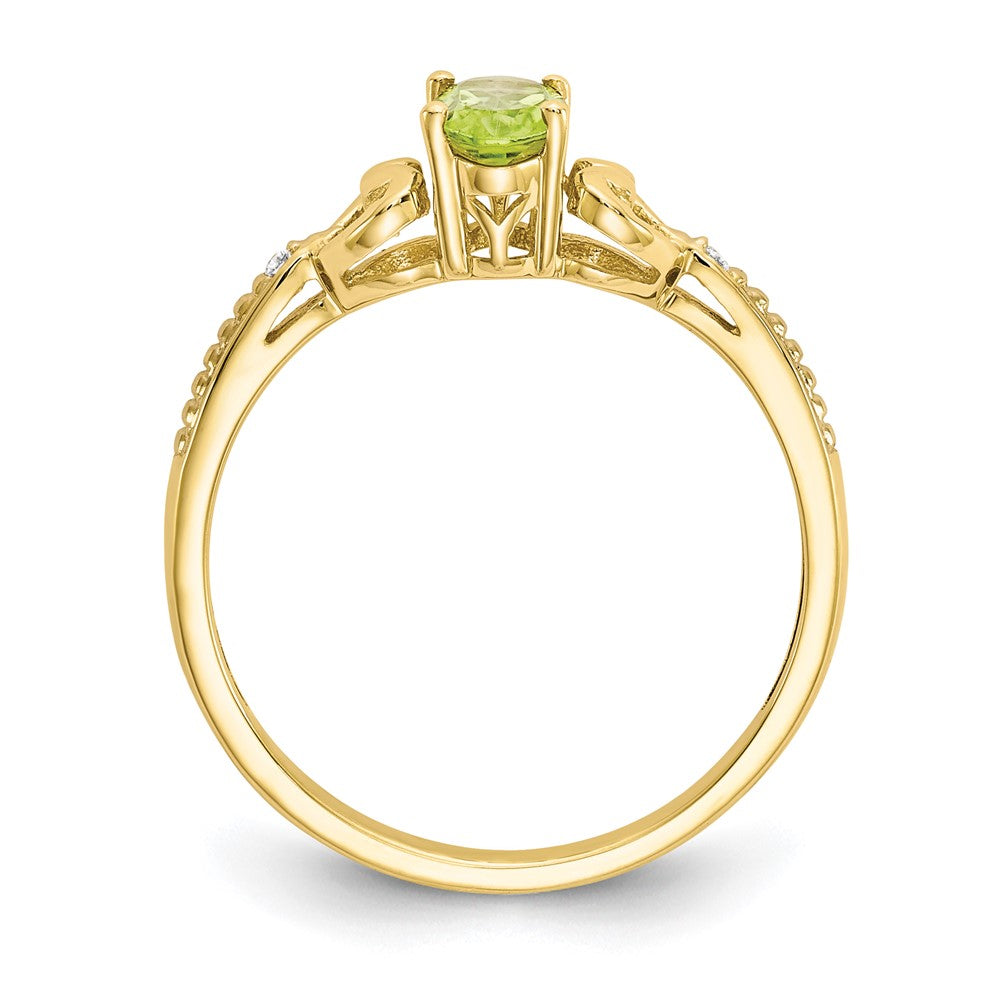 10K Gemstone and Diamond Ring
