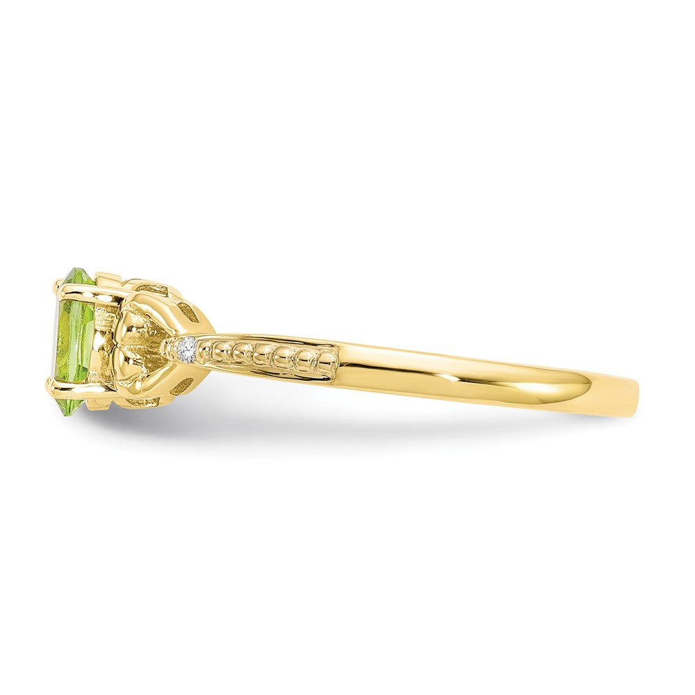 10K Gemstone and Diamond Ring