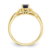 10K Gemstone and Diamond Ring