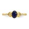 10K Gemstone and Diamond Ring