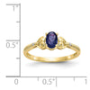 10K Gemstone and Diamond Ring