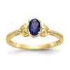10K Gemstone and Diamond Ring