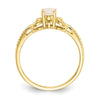 10K Gemstone and Diamond Ring