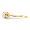 10K Gemstone and Diamond Ring