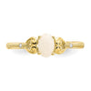 10K Gemstone and Diamond Ring