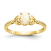 10K Gemstone and Diamond Ring