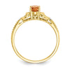 10K Gemstone and Diamond Ring