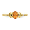 10K Gemstone and Diamond Ring