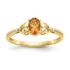 10K Gemstone and Diamond Ring