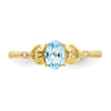 10K Gemstone and Diamond Ring