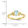 10K Gemstone and Diamond Ring
