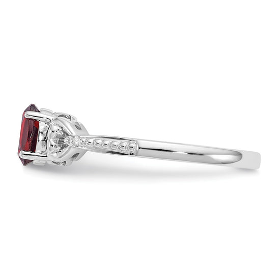 10K Gemstone and Diamond Ring