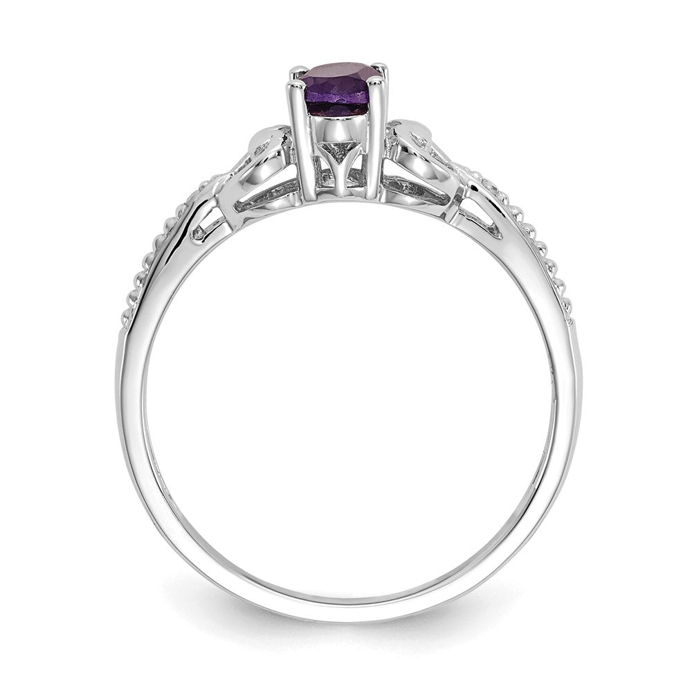 10K Gemstone and Diamond Ring