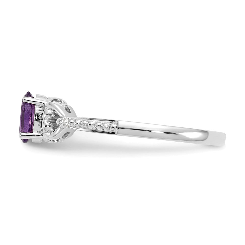 10K Gemstone and Diamond Ring