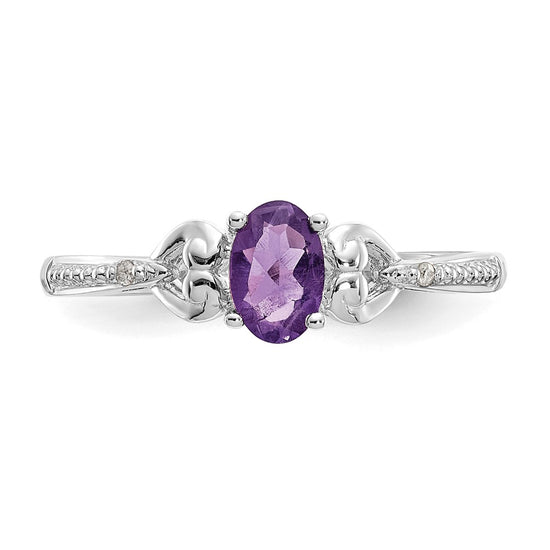 10K Gemstone and Diamond Ring