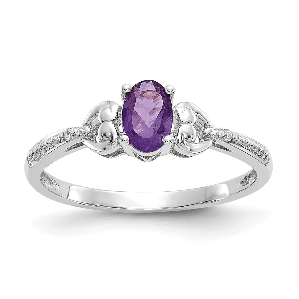 10K Gemstone and Diamond Ring