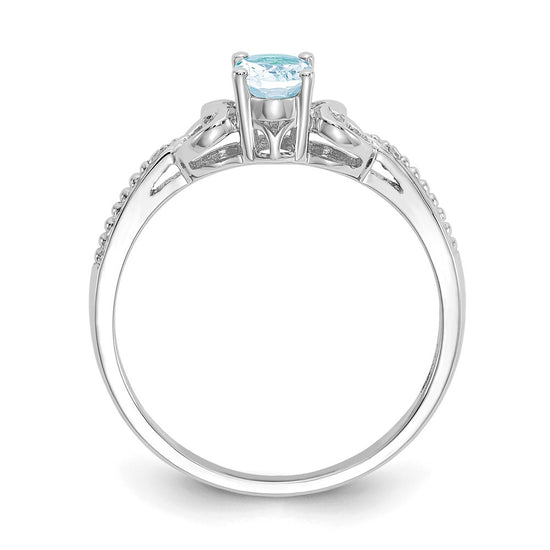 10K Gemstone and Diamond Ring