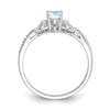 10K Gemstone and Diamond Ring