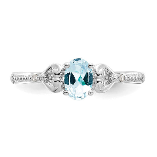 10K Gemstone and Diamond Ring