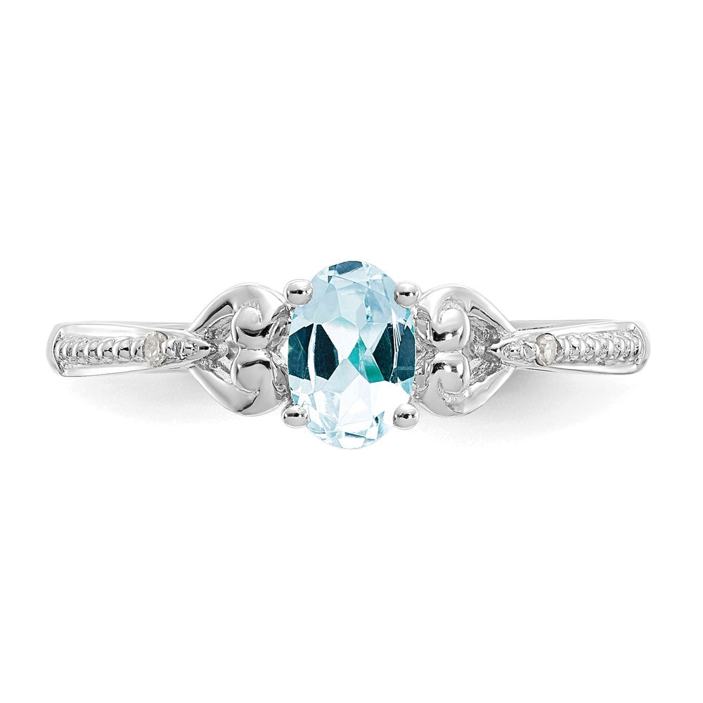 10K Gemstone and Diamond Ring